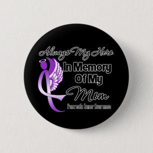 Badge Rond 5 Cm Toujours mon héros dans la maman de mémoire -