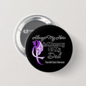 Badge Rond 5 Cm Toujours Mon Héros En Mémoire Papa - Cancer Pancré (Devant & derrière)