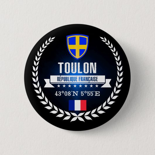 Badge Rond 5 Cm Toulon (Devant)