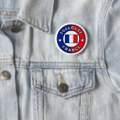 Badge Rond 5 Cm Toulouse France (En situation)