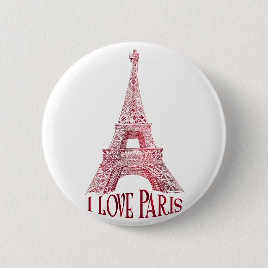Badge Rond 5 Cm Tour Eiffel (Devant)