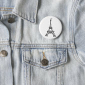 Badge Rond 5 Cm Tour Eiffel (En situation)
