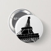 Badge Rond 5 Cm Tour Eiffel (Devant & derrière)