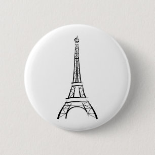 Badge Rond 5 Cm Tour Eiffel de Bruxelles