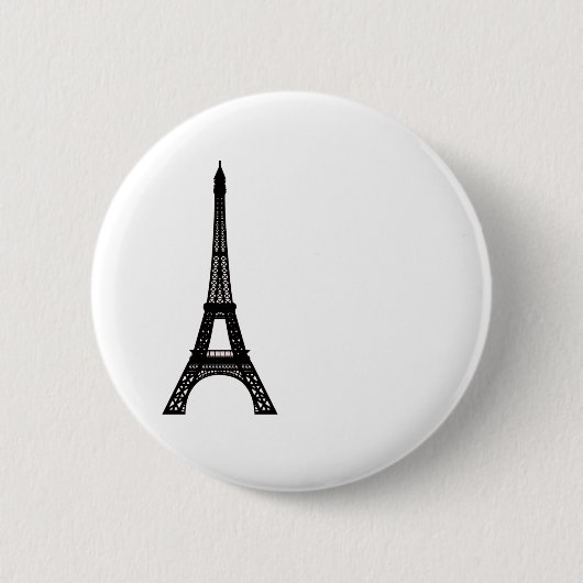 Badge Rond 5 Cm Tour Eiffel Paris (Devant)
