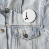 Badge Rond 5 Cm Tour Eiffel Paris (En situation)