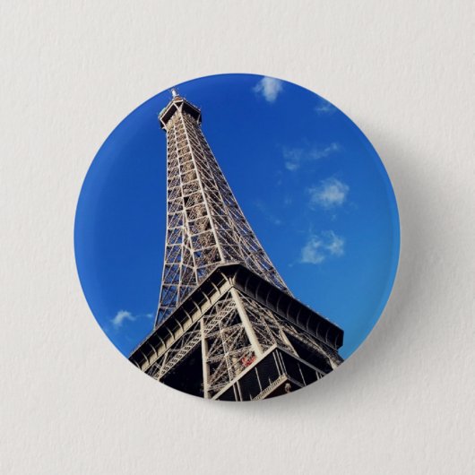 Badge Rond 5 Cm Tour Eiffel Paris Europe Travel (Devant)