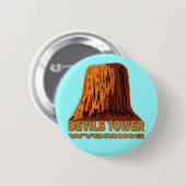 BADGE ROND 5 CM TOUR WYOMING DE DIABLES (Devant & derrière)