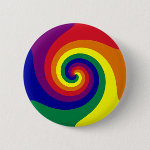 Badge Rond 5 Cm Tourbillon arc-en-ciel