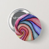 Badge Rond 5 Cm Tourbillon d'aquarelle (Devant & derrière)