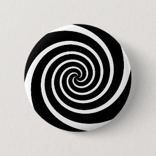 Badge Rond 5 Cm Tourbillon N/B - bouton