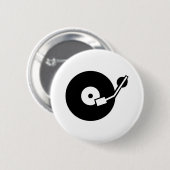 Badge Rond 5 Cm Tourne-disque DJ (Devant & derrière)