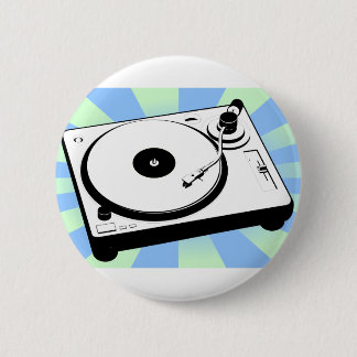 Badge Rond 5 Cm Tourne-disque rétro