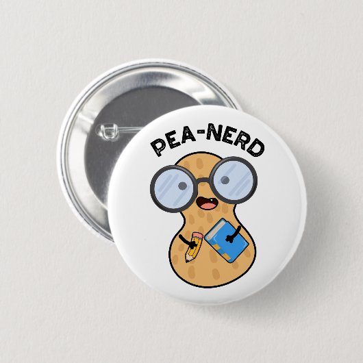 Badge Rond 5 Cm Tourne Nerd de cacahuètes nerd (Devant & derrière)