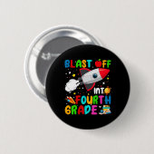 Badge Rond 5 Cm Tourner vers l'espace extra-atmosphérique de 4e an (Devant & derrière)