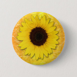 BADGE ROND 5 CM TOURNESOL