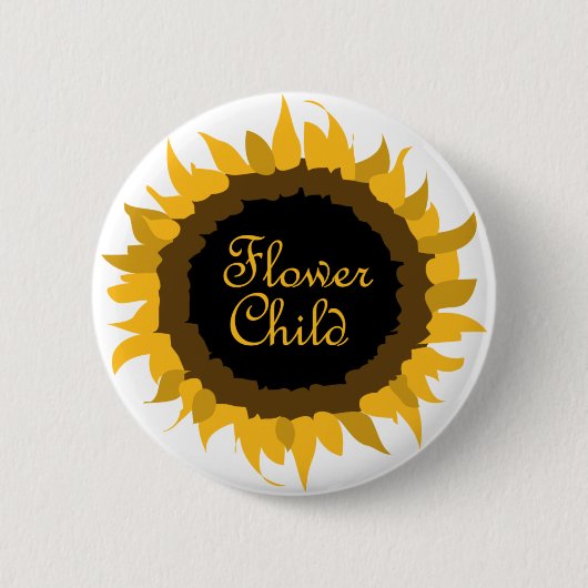 Badge Rond 5 Cm Tournesol d'enfant de fleur (Devant)