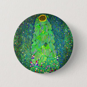 Badge Rond 5 Cm Tournesol Gustav Klimt