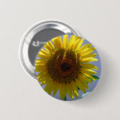 Badge Rond 5 Cm Tournesol jaune (Devant & derrière)
