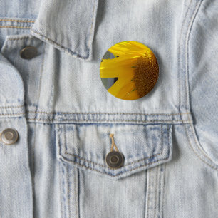 Badge Rond 5 Cm Tournesol jaune vif