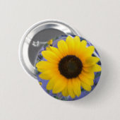 Badge Rond 5 Cm Tournesol lumineux (Devant & derrière)