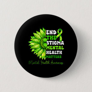 Badge Rond 5 Cm Tournesol Mettre Fin à la Stigmatisation Sensibili