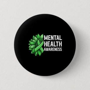 Badge Rond 5 Cm Tournesol mignon Guerrier de sensibilisation à la