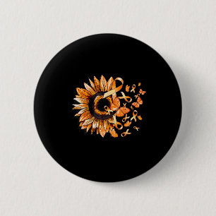 Badge Rond 5 Cm Tournesol Orange Sensibilisation à la sclérose en