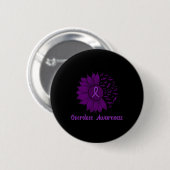 Badge Rond 5 Cm Tournesol pourpre (Devant & derrière)