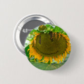 Badge Rond 5 Cm Tournesol souriant (Devant & derrière)