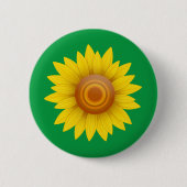 Badge Rond 5 Cm Tournesol vert (Devant)