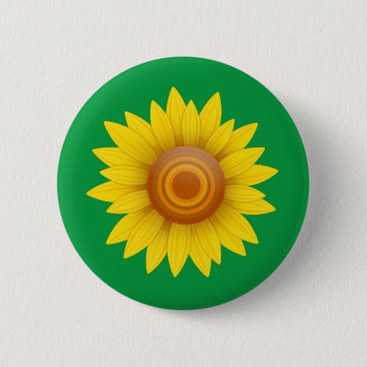 Badge Rond 5 Cm Tournesol vert (Devant)