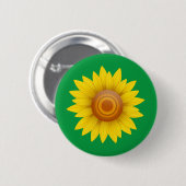 Badge Rond 5 Cm Tournesol vert (Devant & derrière)