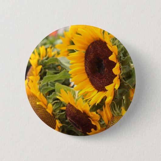 Badge Rond 5 Cm Tournesols (Devant)