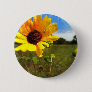 Badge Rond 5 Cm Tournesols du Texas par Jill