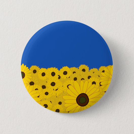 Badge Rond 5 Cm Tournesols Ukraine (Devant)