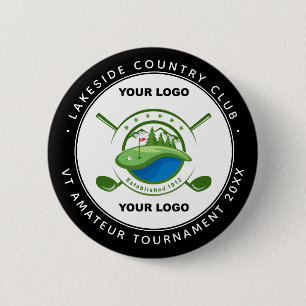 Badge Rond 5 Cm Tournoi commémoratif du club de golf Logo personn