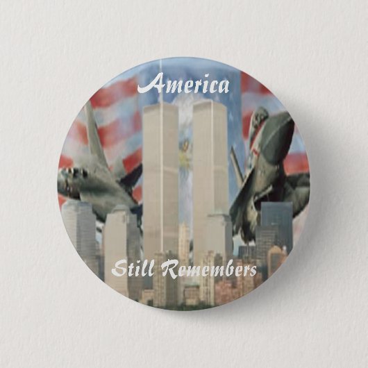 Badge Rond 5 Cm Tours jumelles 9/11 Bouton du souvenir (Devant)