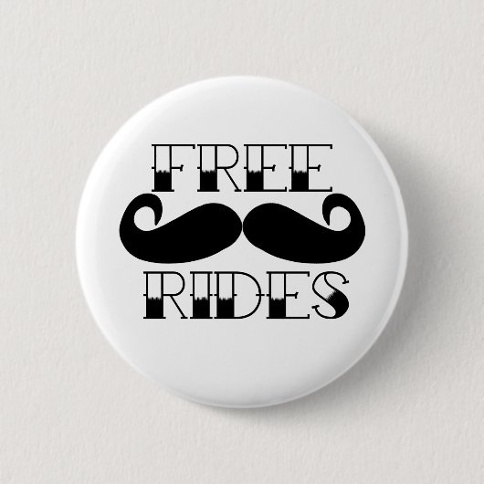 Badge Rond 5 Cm Tours libres de moustache (Devant)