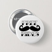 Badge Rond 5 Cm Tours libres de moustache (Devant & derrière)