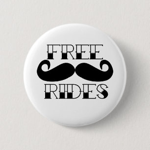 Badge Rond 5 Cm Tours libres de moustache
