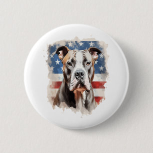 Badge Rond 5 Cm TOUS LES AMÉRICAINS Amateurs de CHIENS pit bull 3