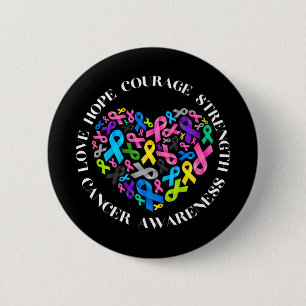 Badge Rond 5 Cm Tous les problèmes de cancer, la sensibilisation C