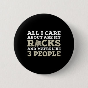 Badge Rond 5 Cm Tout Ce Qui M'Intéresse, Ce Sont Mes Roches Géolog