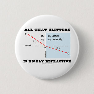 Badge Rond 5 Cm Tout ce qui scintille est fortement réfringent (l