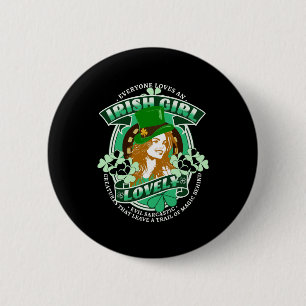 Badge Rond 5 Cm Tout le monde aime une fille irlandaise St Patrick
