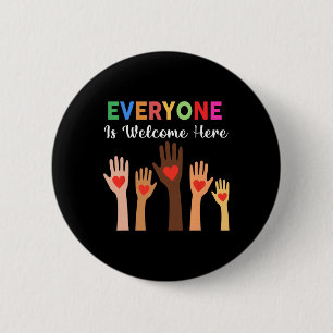 Badge Rond 5 Cm Tout le monde est le bienvenu ici Idaho Enseignant
