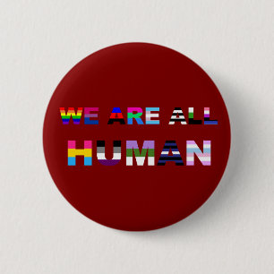 Badge Rond 5 Cm Tout le rouge humain