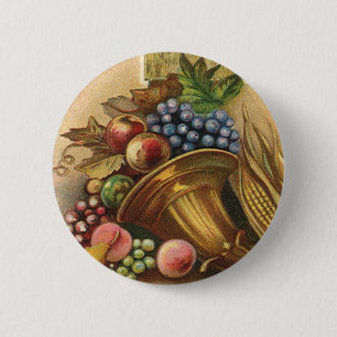 Badge Rond 5 Cm Toute la récolte de Thanksgiving est tienne
