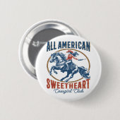 Badge Rond 5 Cm Toute petite fille américaine (Devant & derrière)